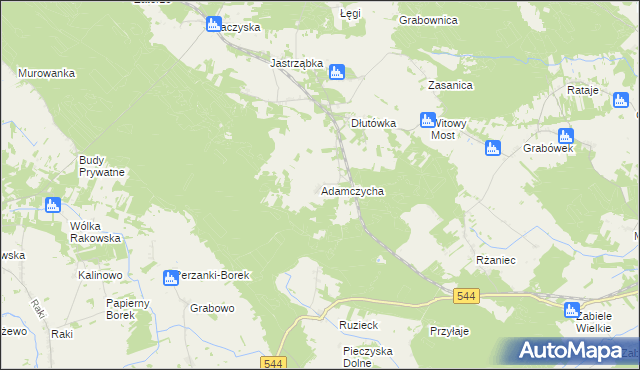 mapa Adamczycha, Adamczycha na mapie Targeo