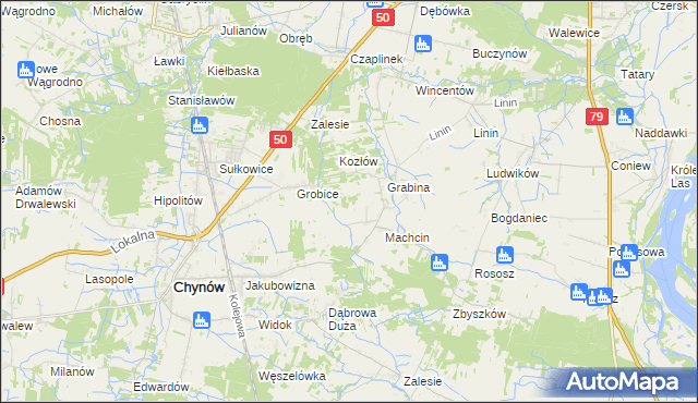 mapa Adamów Rososki, Adamów Rososki na mapie Targeo