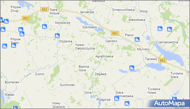 mapa Agrafinówka, Agrafinówka na mapie Targeo