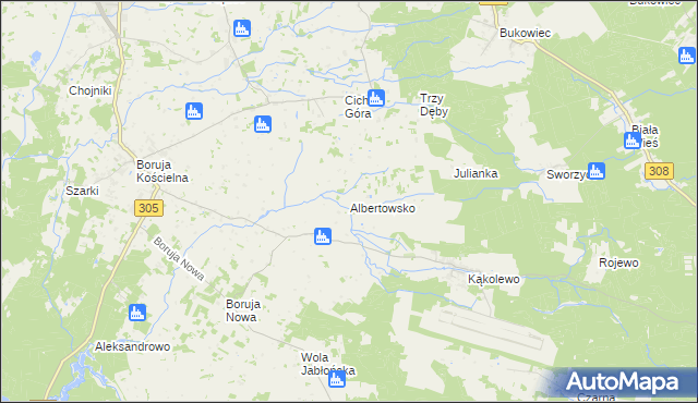 mapa Albertowsko, Albertowsko na mapie Targeo