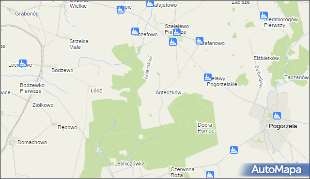mapa Anteczków, Anteczków na mapie Targeo