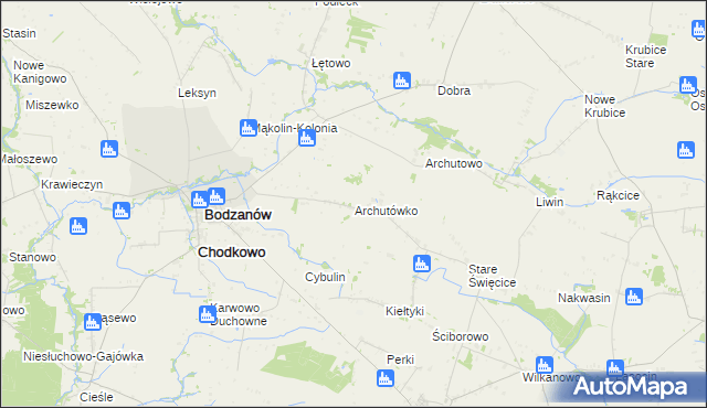mapa Archutówko, Archutówko na mapie Targeo