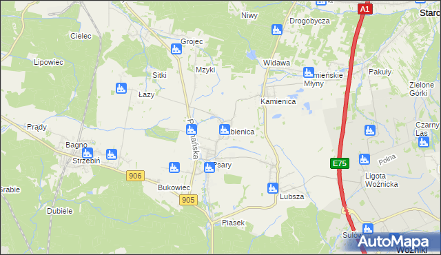 mapa Babienica, Babienica na mapie Targeo