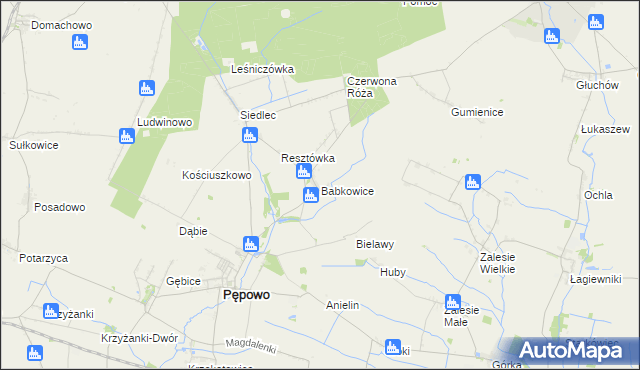 mapa Babkowice, Babkowice na mapie Targeo