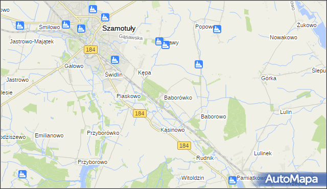 mapa Baborówko, Baborówko na mapie Targeo