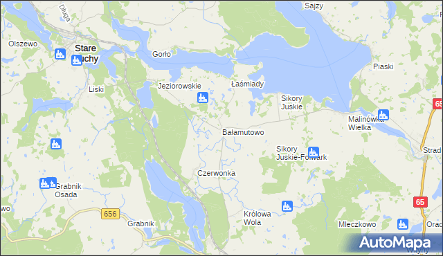 mapa Bałamutowo, Bałamutowo na mapie Targeo