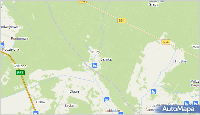mapa Balinka, Balinka na mapie Targeo