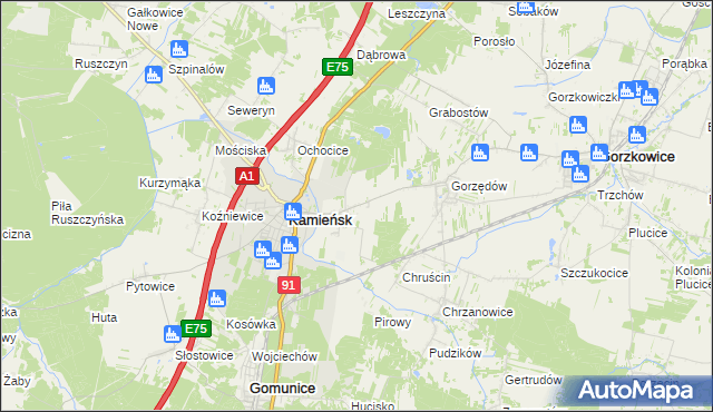 mapa Barczkowice, Barczkowice na mapie Targeo