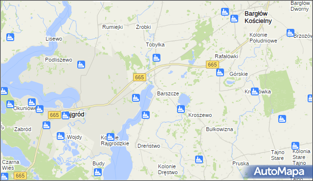 mapa Barszcze, Barszcze na mapie Targeo