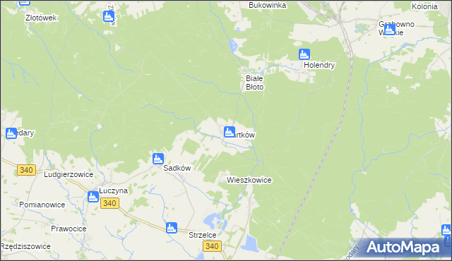 mapa Bartków gmina Dobroszyce, Bartków gmina Dobroszyce na mapie Targeo
