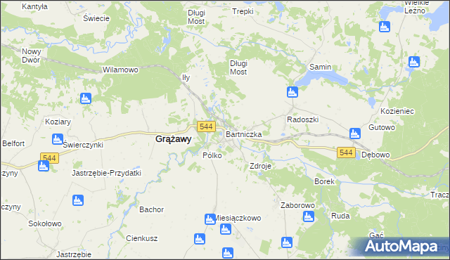 mapa Bartniczka, Bartniczka na mapie Targeo