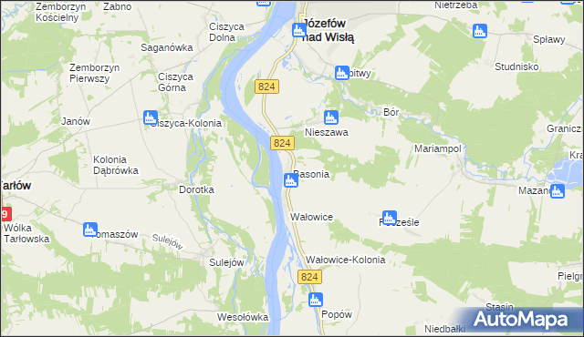 mapa Basonia, Basonia na mapie Targeo