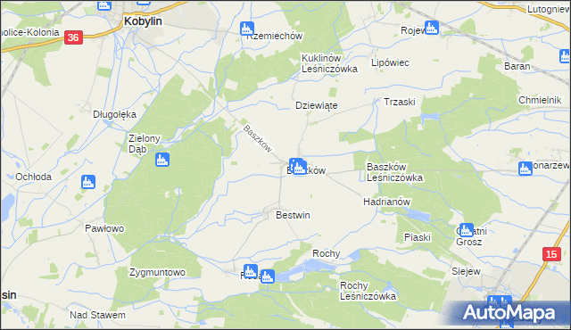 mapa Baszków, Baszków na mapie Targeo