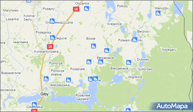mapa Berżałowce, Berżałowce na mapie Targeo