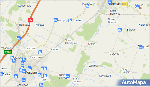 mapa Betkowo, Betkowo na mapie Targeo