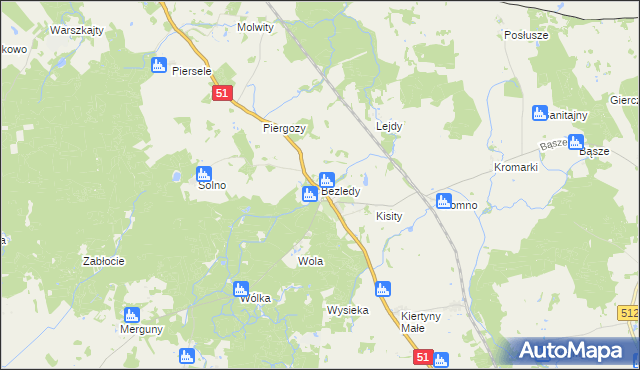 mapa Bezledy, Bezledy na mapie Targeo