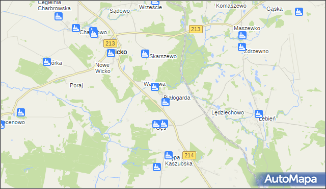 mapa Białogarda, Białogarda na mapie Targeo