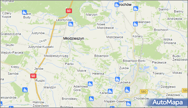 mapa Bibiampol, Bibiampol na mapie Targeo