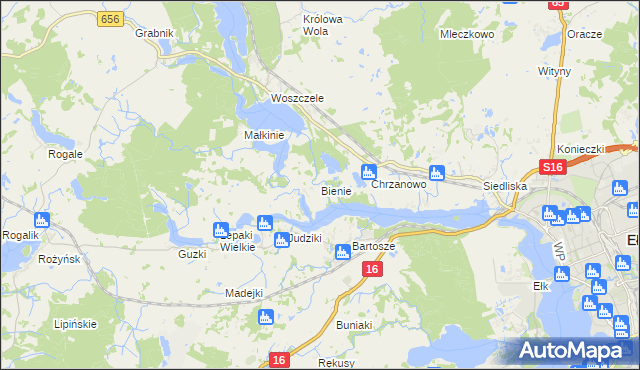 mapa Bienie, Bienie na mapie Targeo