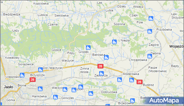 mapa Bierówka, Bierówka na mapie Targeo