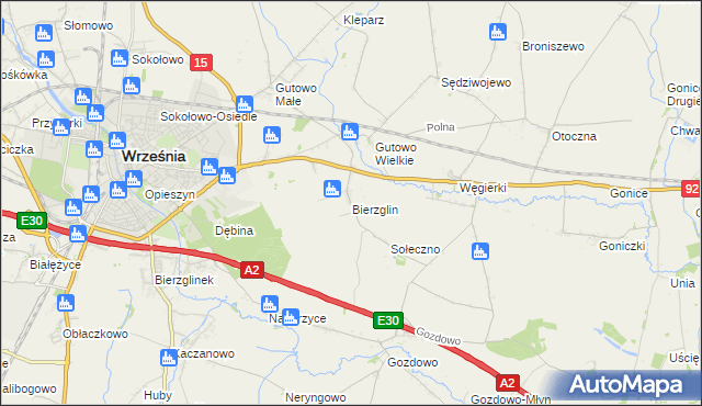 mapa Bierzglin, Bierzglin na mapie Targeo
