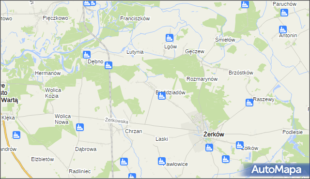 mapa Bieździadów, Bieździadów na mapie Targeo