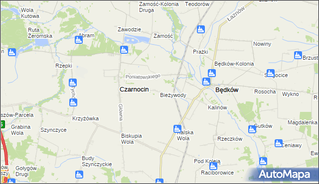 mapa Bieżywody, Bieżywody na mapie Targeo