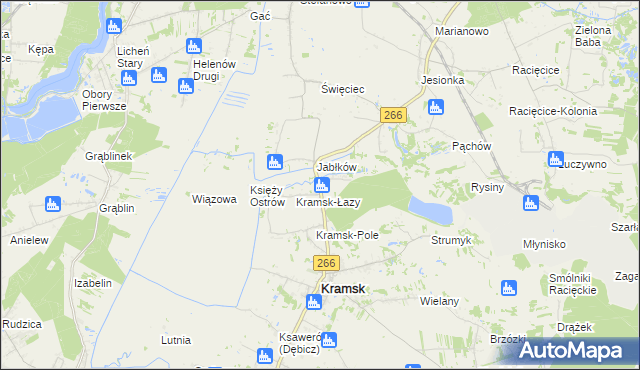 mapa Bilczew gmina Kramsk, Bilczew gmina Kramsk na mapie Targeo