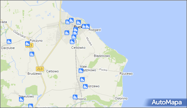 mapa Błądzikowo, Błądzikowo na mapie Targeo
