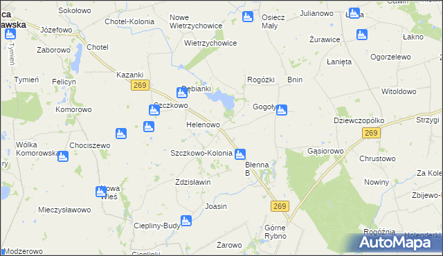 mapa Błenna, Błenna na mapie Targeo