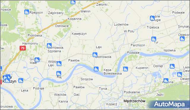 mapa Błotnowola, Błotnowola na mapie Targeo