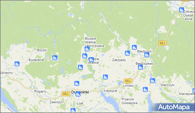 mapa Bludzie Małe, Bludzie Małe na mapie Targeo