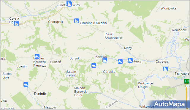 mapa Bobliwo, Bobliwo na mapie Targeo