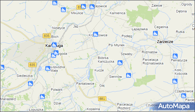 mapa Bóbrka Kańczucka, Bóbrka Kańczucka na mapie Targeo