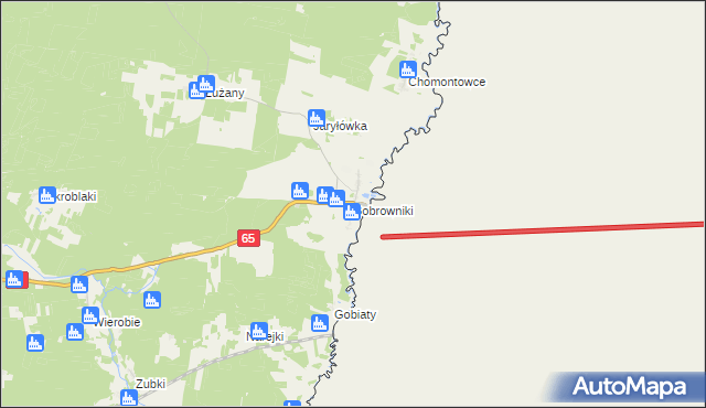 mapa Bobrowniki gmina Gródek, Bobrowniki gmina Gródek na mapie Targeo