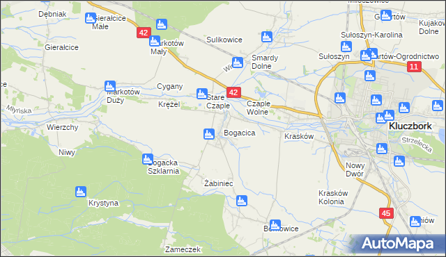 mapa Bogacica, Bogacica na mapie Targeo
