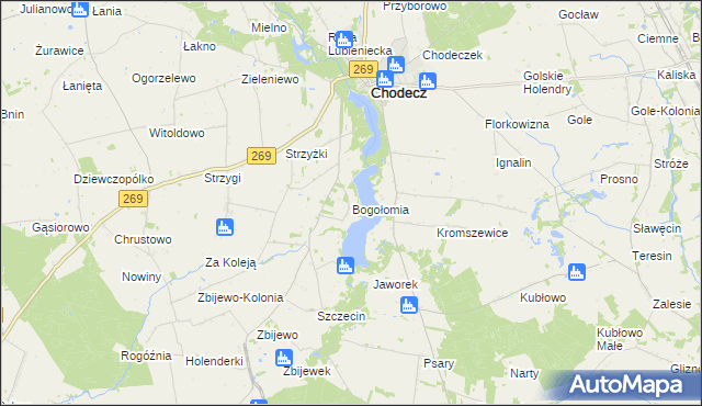 mapa Bogołomia, Bogołomia na mapie Targeo