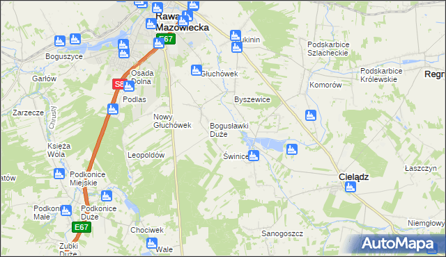 mapa Bogusławki Małe, Bogusławki Małe na mapie Targeo