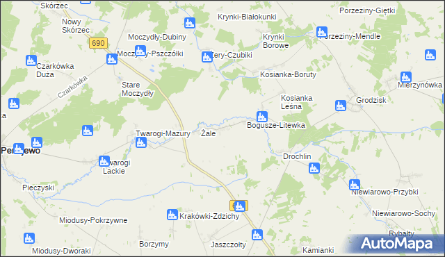 mapa Bogusze Stare, Bogusze Stare na mapie Targeo