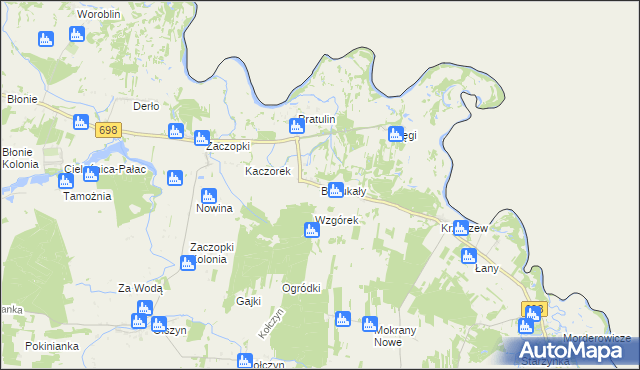 mapa Bohukały, Bohukały na mapie Targeo