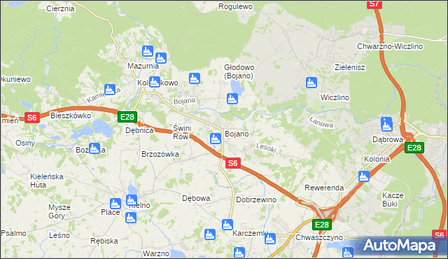 mapa Bojano, Bojano na mapie Targeo