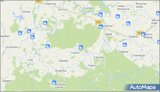 mapa Borek gmina Banie Mazurskie, Borek gmina Banie Mazurskie na mapie Targeo