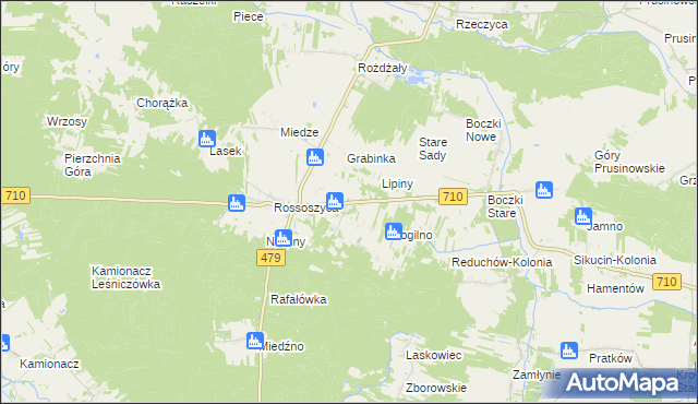 mapa Borek Lipiński, Borek Lipiński na mapie Targeo