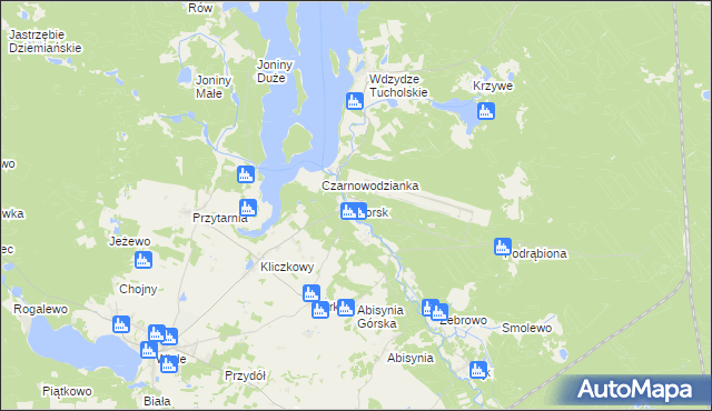 mapa Borsk gmina Karsin, Borsk gmina Karsin na mapie Targeo