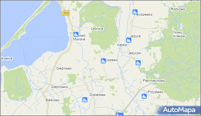 mapa Boryszewo, Boryszewo na mapie Targeo