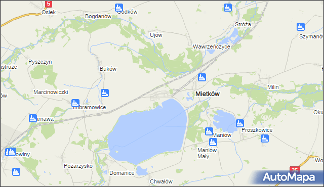 mapa Borzygniew, Borzygniew na mapie Targeo