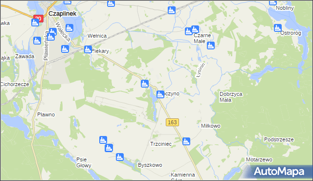 mapa Broczyno, Broczyno na mapie Targeo