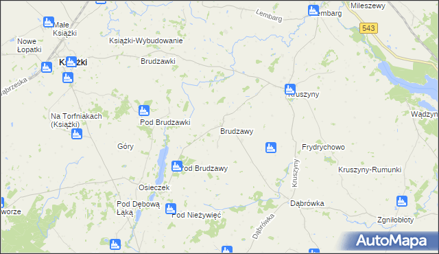 mapa Brudzawy, Brudzawy na mapie Targeo
