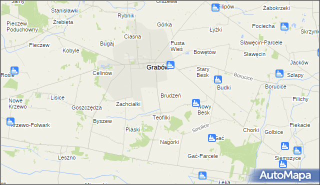 mapa Brudzeń, Brudzeń na mapie Targeo