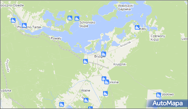 mapa Bryzgiel, Bryzgiel na mapie Targeo